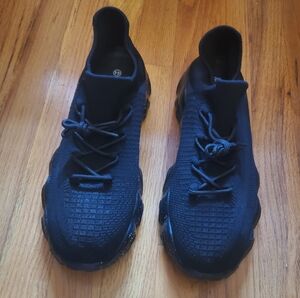 Black Knit Women's US 12 EU 44Sneaker Slip-On Street Wear Shoes New